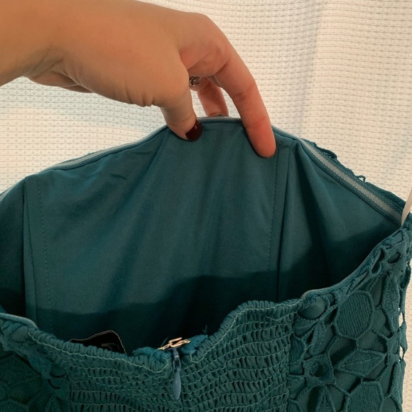 Nwot petal & pup Candice Strapless Lace Midi Dress - Picture 10 of 12